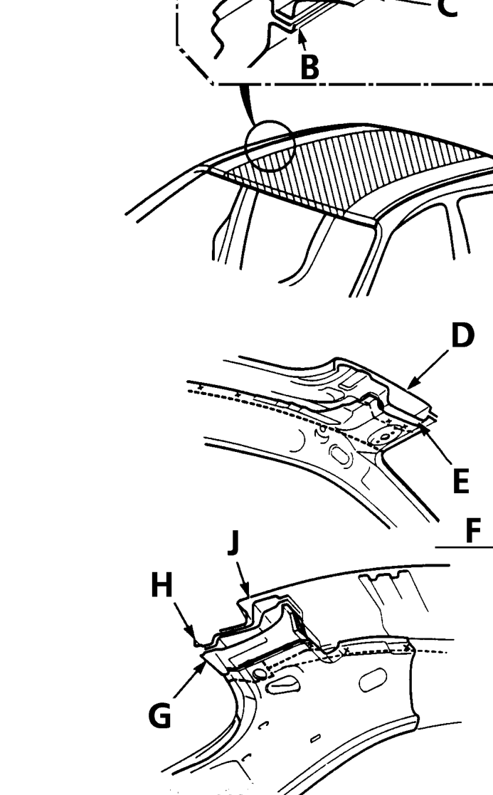 Cut off the shaded areas of the roof panel.