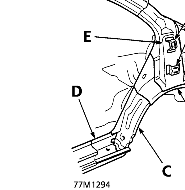 Saloon models – Mould the inner panel and related parts.
