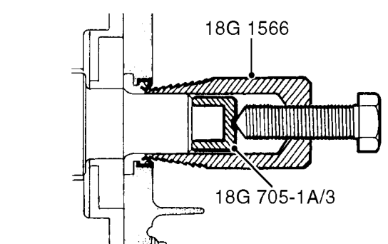 Crankshaft front oil seal – Remove crankshaft gear.