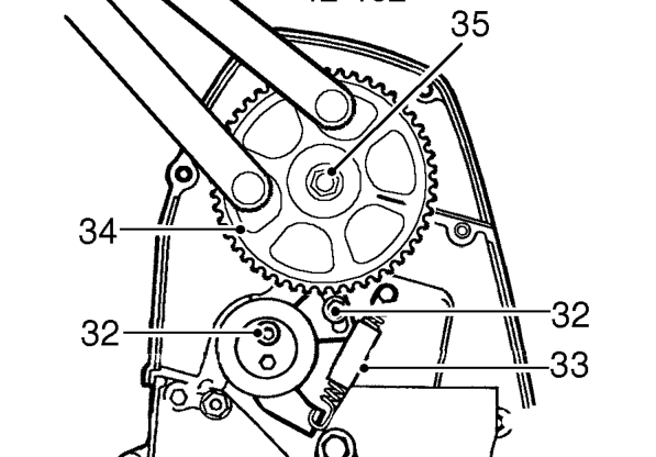 Fit camshaft timing belt rear cover and tighten bolts to 10 Nm.