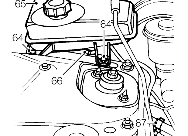 Release clip and disconnect hose from heater.