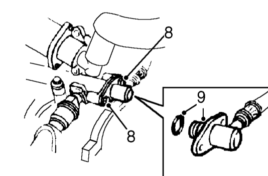 Position an absorbent cloth around fuel feed connection.