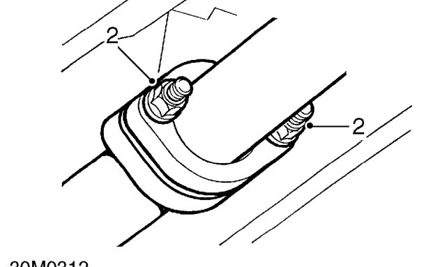 Tail pipe – Raise vehicle on 4 post ramp.