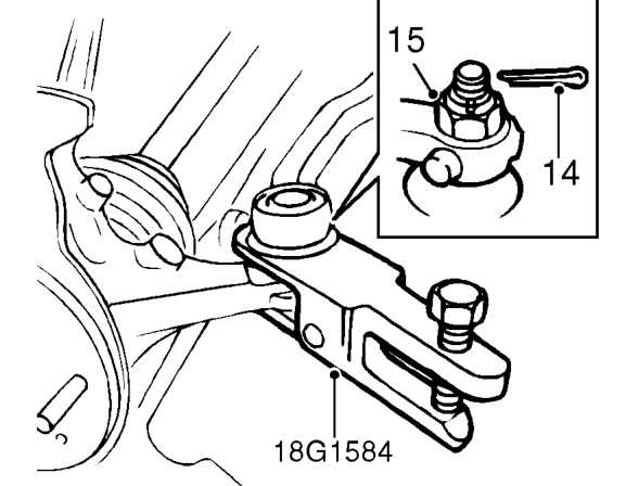 Loosen RH and LH tie-rod end locknuts.