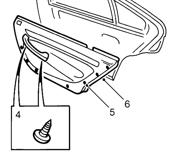 Rear door trim casing – Release plastic clip and remove release assembly from control rod.