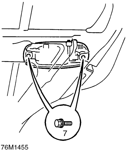 Using a Torx bit, remove 3 screws from door latch and push latch downwards.