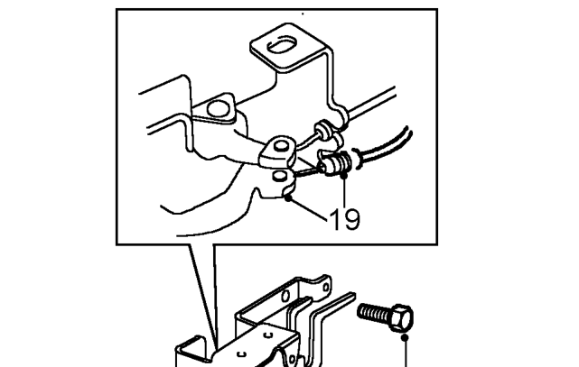 Move carpet from sill and release cable from sill clips.