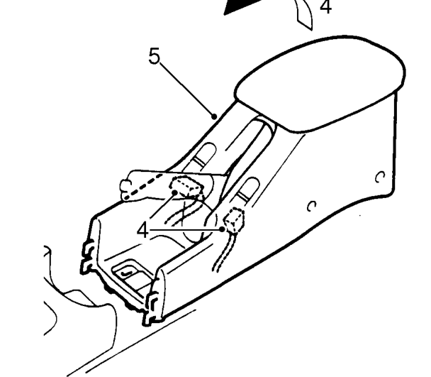 Rear console – Remove 2 screws securing rear of console.