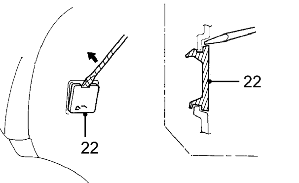 Release clips at rear edge of centre upper air vent and remove vent.