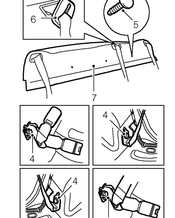 Rear parcel tray - 4 door – Remove both rear speakers. See ELECTRICAL, Repairs.