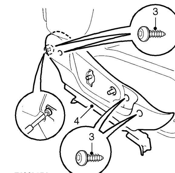 Outer valance - front cushion side – Remove screw caps from recline and height adjust handwheels. Using a Torx bit, remove scre