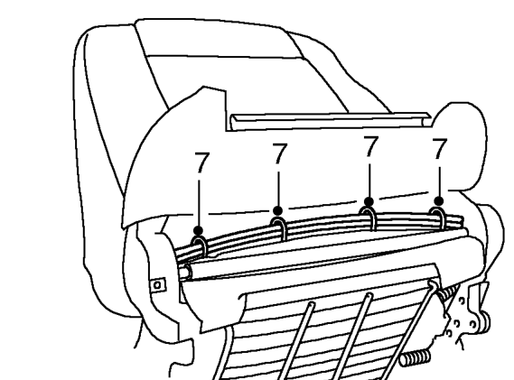 Release cover retainer from lower edge and rear bar of frame.