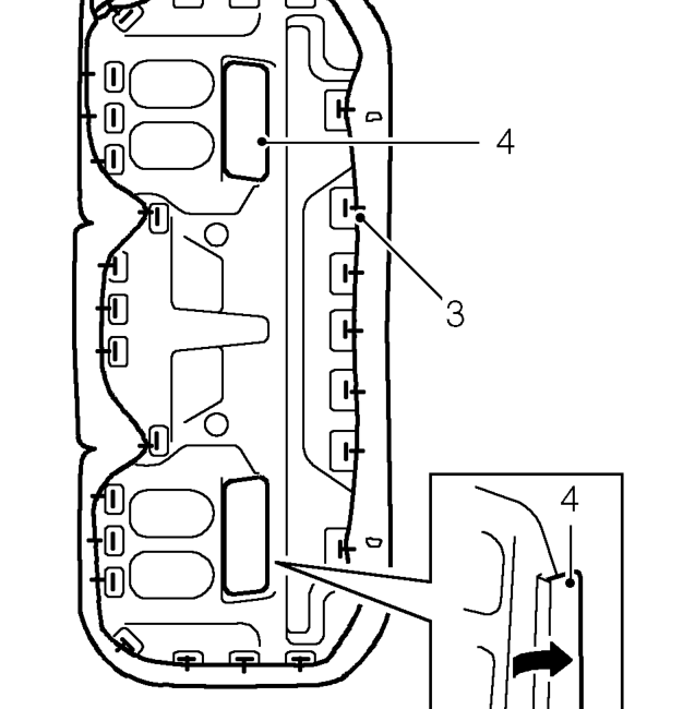 Cushion cover rear seat - 4 door – Position rear seat cushion face down on a clean work surface.