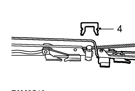 Fit forward tensioner spring to culisse and rear support to spring.
