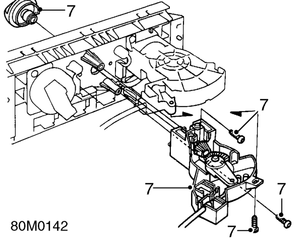 Control cable - air blend – Remove heater control.