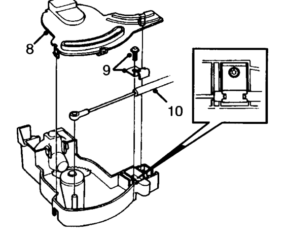 Control cable - air distribution – Pull off heater control knob, remove 3 Torx screws and remove cable control.