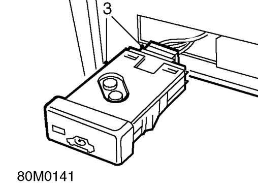 Recirculation control switch – Remove 3 screws and lower the ash tray flame shield.