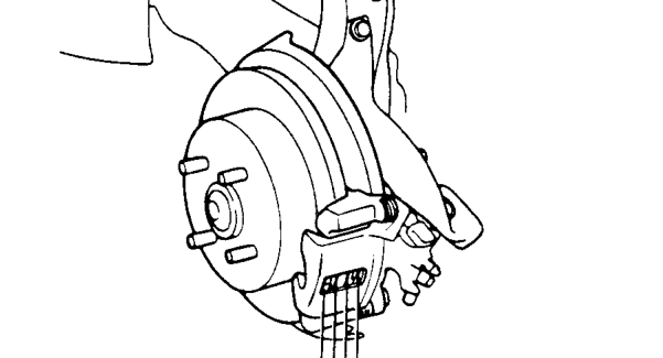 Rear disc brakes – Remove road wheel(s).