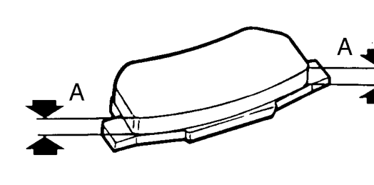 Rear disc brakes – Check brake pads visually and assess pad thickness.