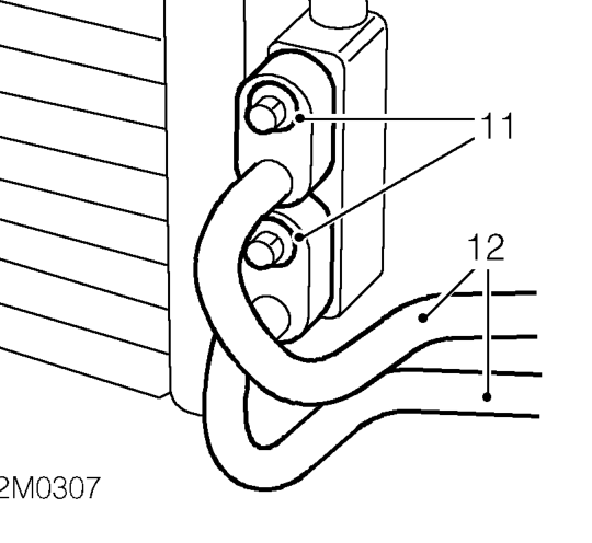 Condenser - ’l’ series – Manoeuvre condenser from condenser fan housing and remove from vehicle.
