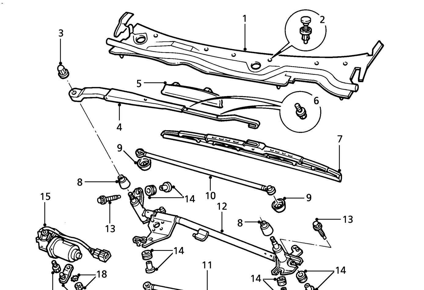 Windscreen wiper components