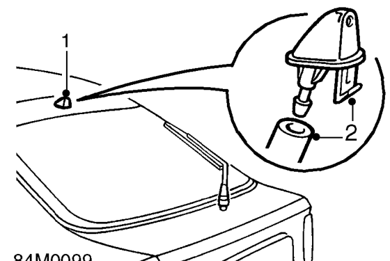 Washer jet - rear screen – Service repair no - 84.30.09