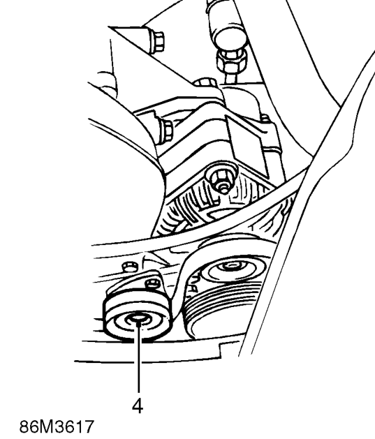 Alternator drive belt - ’k’ series with air conditioning – Remove power steering pump drive belt. See STEERING, Repairs.