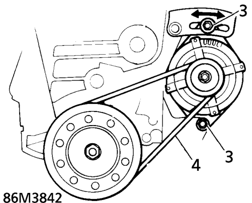 Alternator drive belt - ’d’ series – Remove power steering pump drive belt. See STEERING, Repairs.