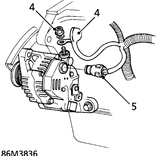 Alternator - ’d’ series – Remove alternator drive belt. See this section.