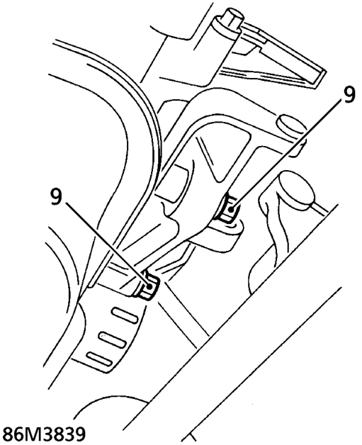 Alternator - ’d’ series – Move alternator aside for access to lower mounting bracket bolts.