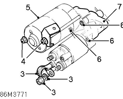 Starter solenoid ’d’ series – Hold starter motor in a vice.
