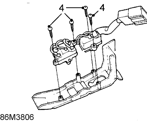 Front and rear door window switch – Remove cable strap securing switch harness.