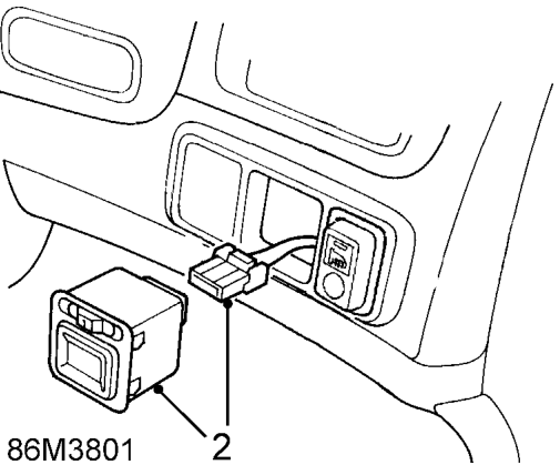 Exterior mirror switch – Remove drivers pocket, 3 retaining screws and remove fascia lower cover.