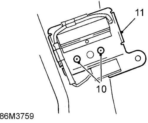 Dim dip resistor - ’k’ series – Remove battery tray mounting bracket.
