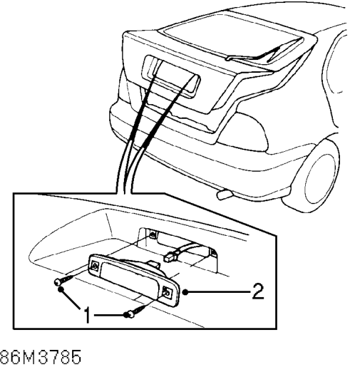 Number plate lamp – Service repair no - 86.40.86