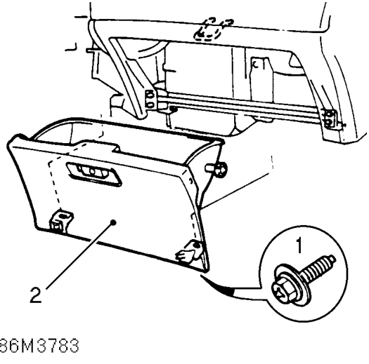 Glove box lamp – Service repair no - 86.45.08