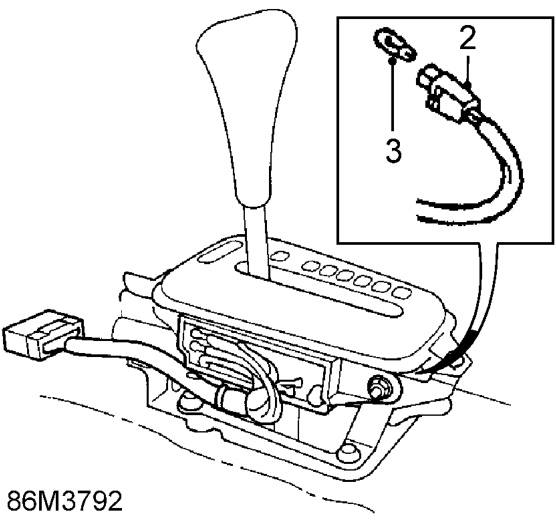 Gear selector lamp bulb – Remove front console. See BODY, Interior trim components.