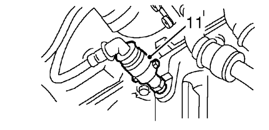 Alternator - ’l’ series without air conditioning – Position container to collect oil spillage.