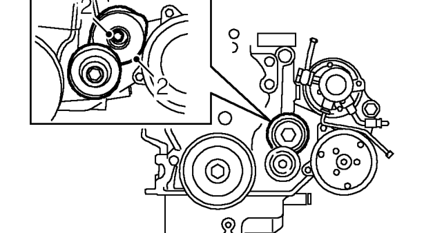 Drive belt tensioner - ’l’ series – Remove auxiliary drive belt, See this section.