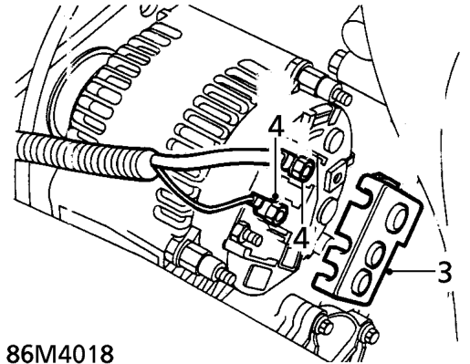 Alternator - ’t’ series without air conditioning – Remove drive belt. See this section.