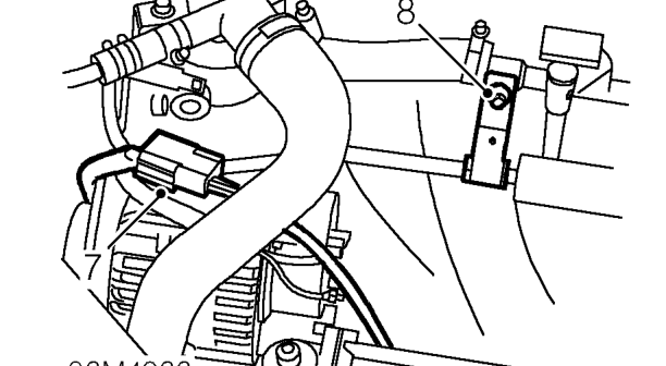 Alternator - ’t’ series without air conditioning – Remove 2 rear bolts securing alternator to mounting bracket.