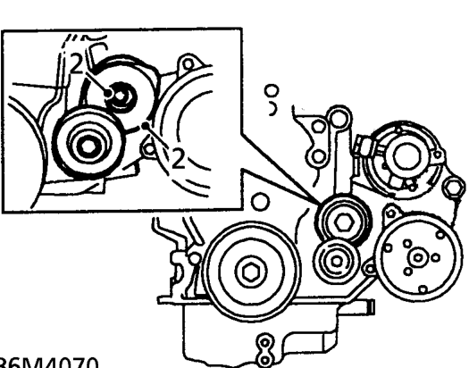 Drive belt tensioner - ’t’ series – Remove drive belt. See this section.