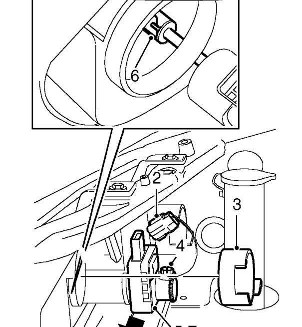 Motor - headlamp levelling – LH headlamp motor: Remove battery. See this section.
