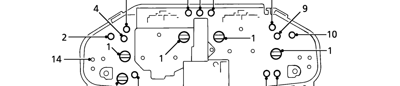 Instrument pack components - rear view