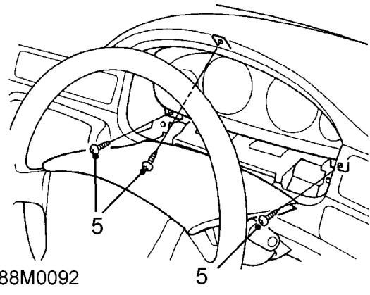 Instrument pack – Remove 4 screws and remove instrument surround.