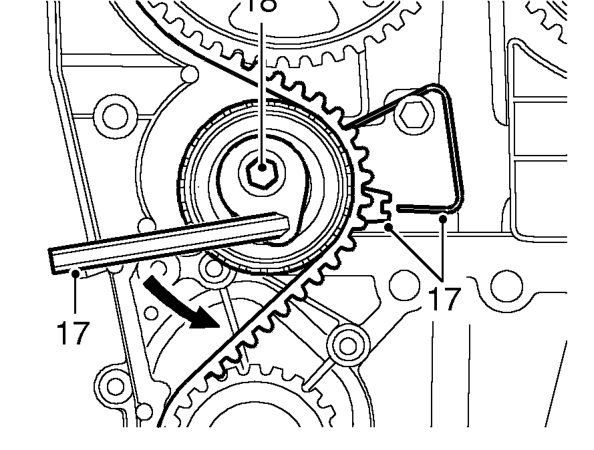 Tensioning timing belt