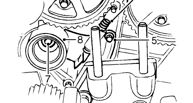 Engines fitted with manual timing belt tensioner – Drain cooling system. See COOLING SYSTEM, Adjustments.