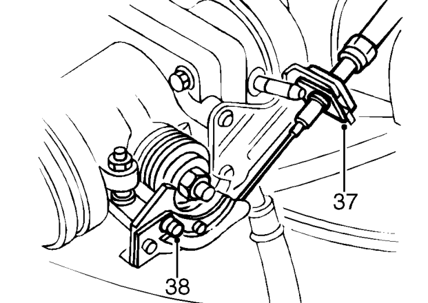 Release clip and disconnect purge hose from throttle housing.