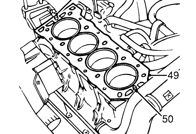 Using assistance, remove cylinder head assembly from cylinder block.
