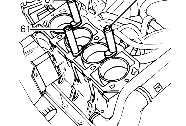 Remove 2 location dowels from cylinder block.